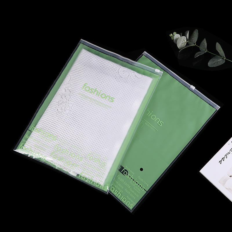 Bolsa con cremallera de ropa Bolsa con cremallera de crisantemo pequeño Bolsa de embalaje de camiseta Bolsa de ropa interior Bolsa de ropa PE esmerilada pequeña bolsa ziplock