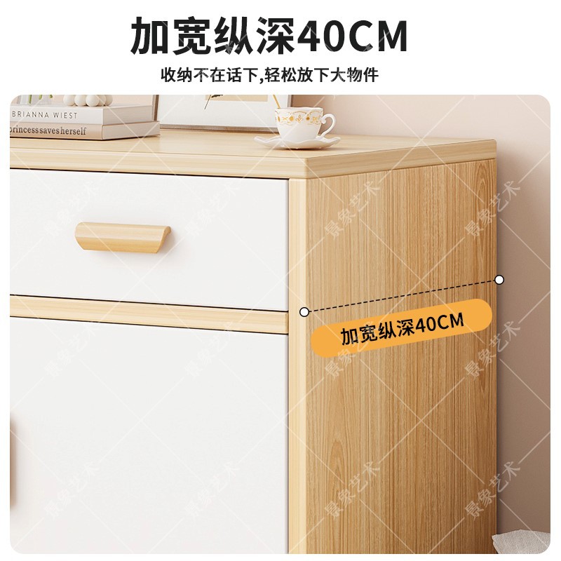 Gabinete lateral, casa de alquiler, gran capacidad, cajón contra la pared, armario de pie, armario de almacenamiento de piso, armario de almacenamiento de dormitorio, armario de almacenamiento al final de la cama