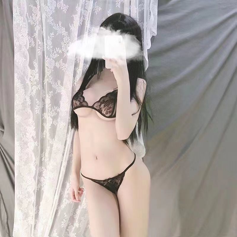 [Mitad de precio para el segundo conjunto] lencería sexy de mujer sexy transparente abierto fuera de extremo-Tanga libre tentación extrema de tres puntos