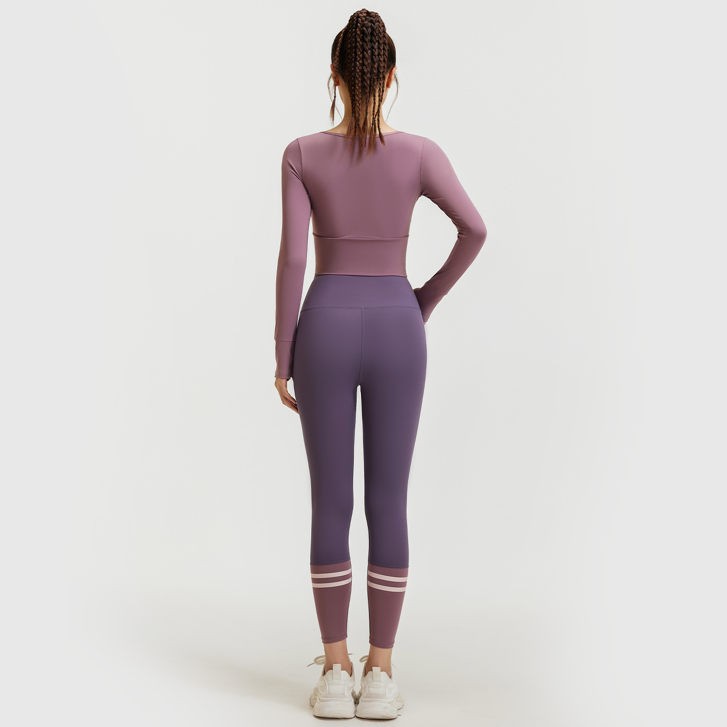 Juyitang costura cintura ropa de yoga para usar traje de fitness Pilates traje deportivo delgado para mujer