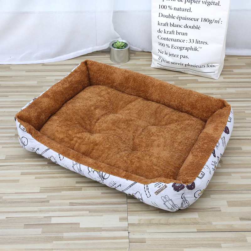 Suministros para mascotas al por mayor extra grande perrera cálida nido rectangular de terciopelo Ártico nido de gato nido de mascota universal nido mediano y grande