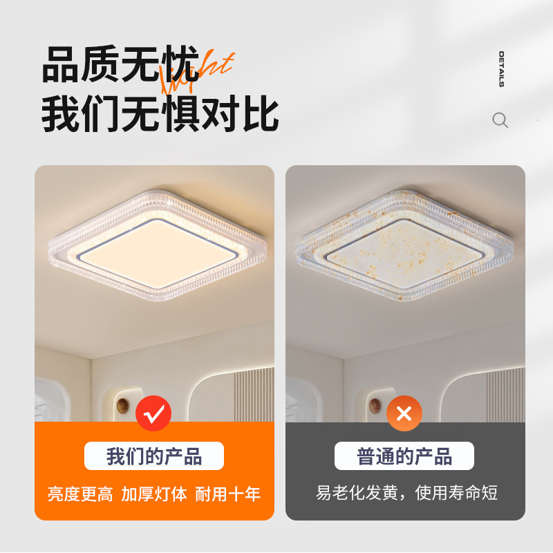 リビングライトledシーリングライト軽くて豪華なレストランは水晶の円形の照明器具をまねます。|undefined