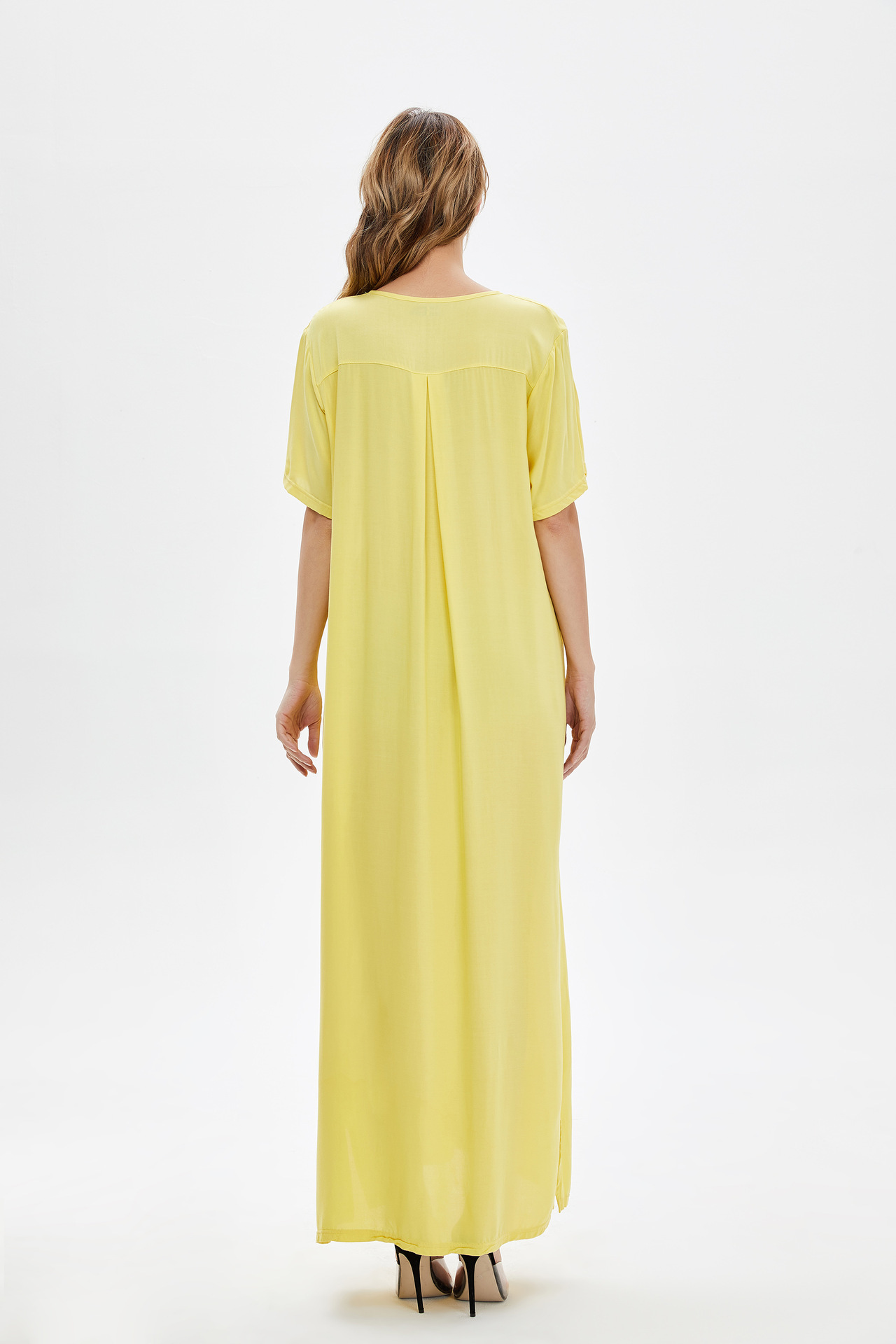 Abaya lunga musulmana da donna stile arabo moda dubai elegante_voghion.com