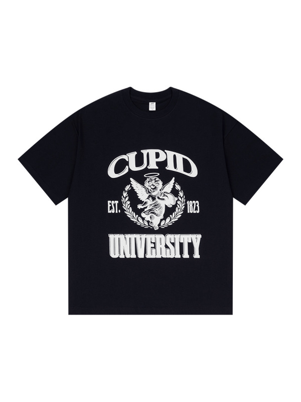 メンズファッション ヒップホップTシャツ メンズ ラウンドネック ゆったり レタープリントトップス 多用途 ストリート系 ベーシック 五分袖シャツ レディース インス|undefined