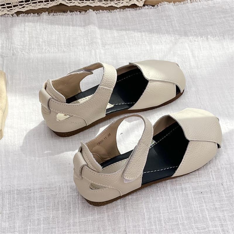 Women's Summer Sandals with Hollow Flat Soles, Breathable Velcro Hole Shoes, Vintage Forest Style, New Artistic Roman Shoes Women's Summer Sandals with Hollow Flat Soles, Breathable Velcro Hole Shoes, Vintage Forest Style, New Artistic Roman Shoes