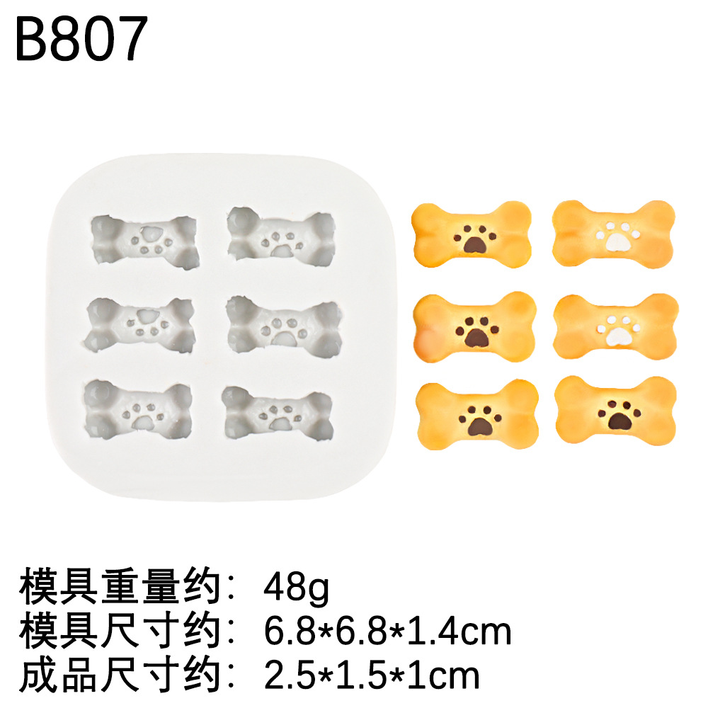 Mini galletas de hueso, pastel pequeño, molde de plástico de piedra, yeso de bricolaje, vapor de queso, adornos de chocolate, molde de silicona