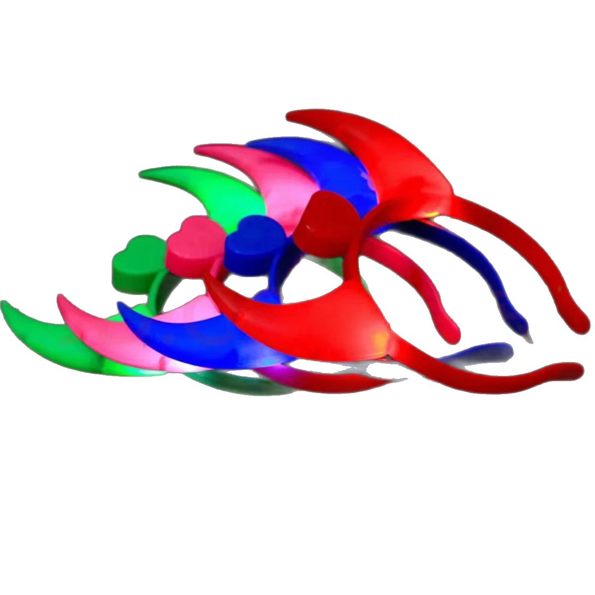 Año Nuevo iluminado corno de buey lámpara de buey flash corno de buey pinzas de cabello juguetes para niños flash tocado empujar al por mayor