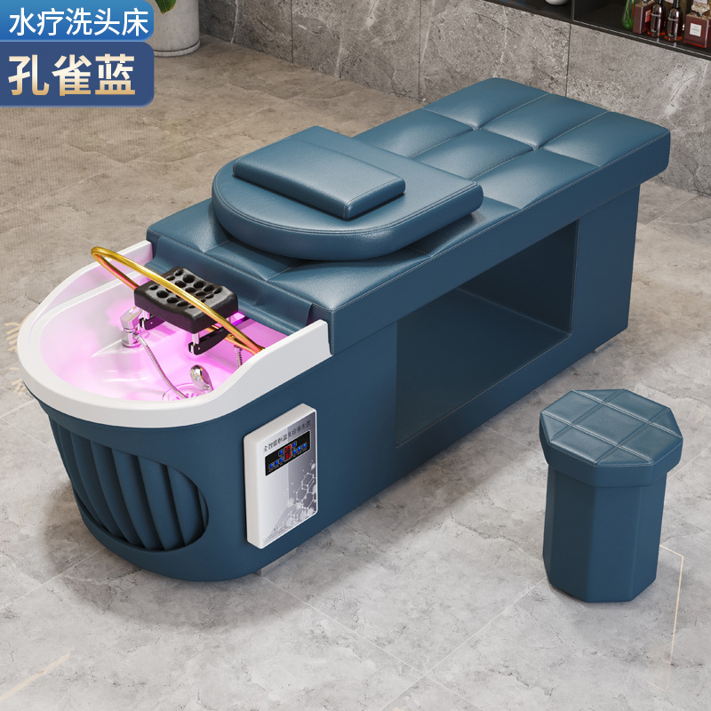 Cama de tratamiento de alta gama, masaje de belleza, barbería, fumigación de circulación de agua especial, lavabo tailandés integral