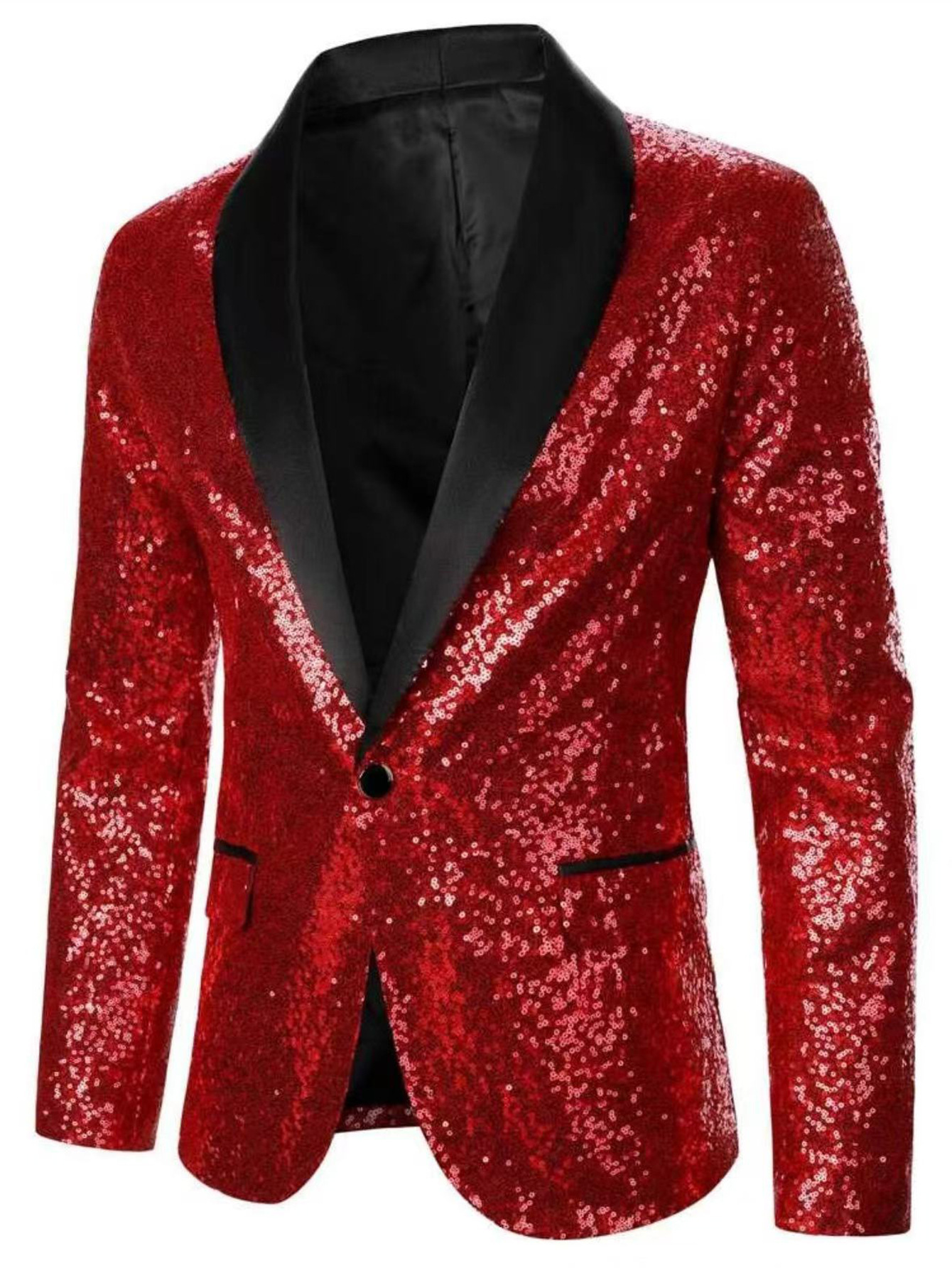 Men's Sequin Dance Blazer For Performance And Nightclub Events_voghion.com