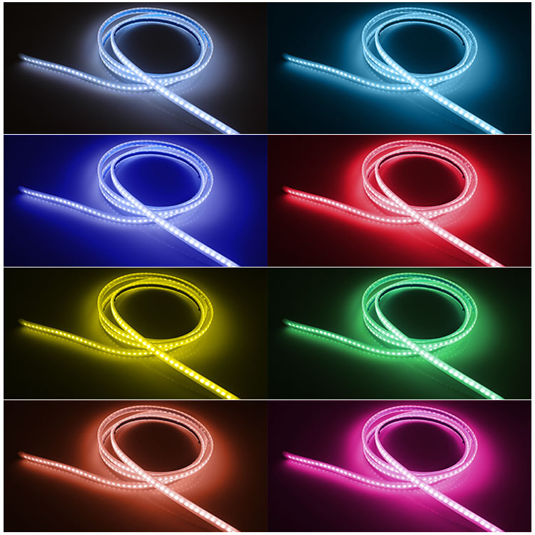 Start scanning through-type daytime running light bar head cover LED car super bright light guide strip streamer cover atmosphere light