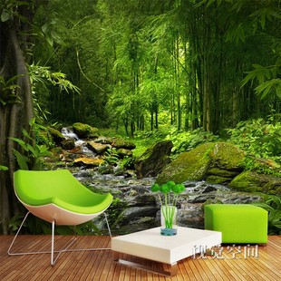 Southeast Asian Primitive Forest Art Wallpaper Living Room Sofa Wall Cloth Century-Old Tree Mural Tv Background Wall Cloth