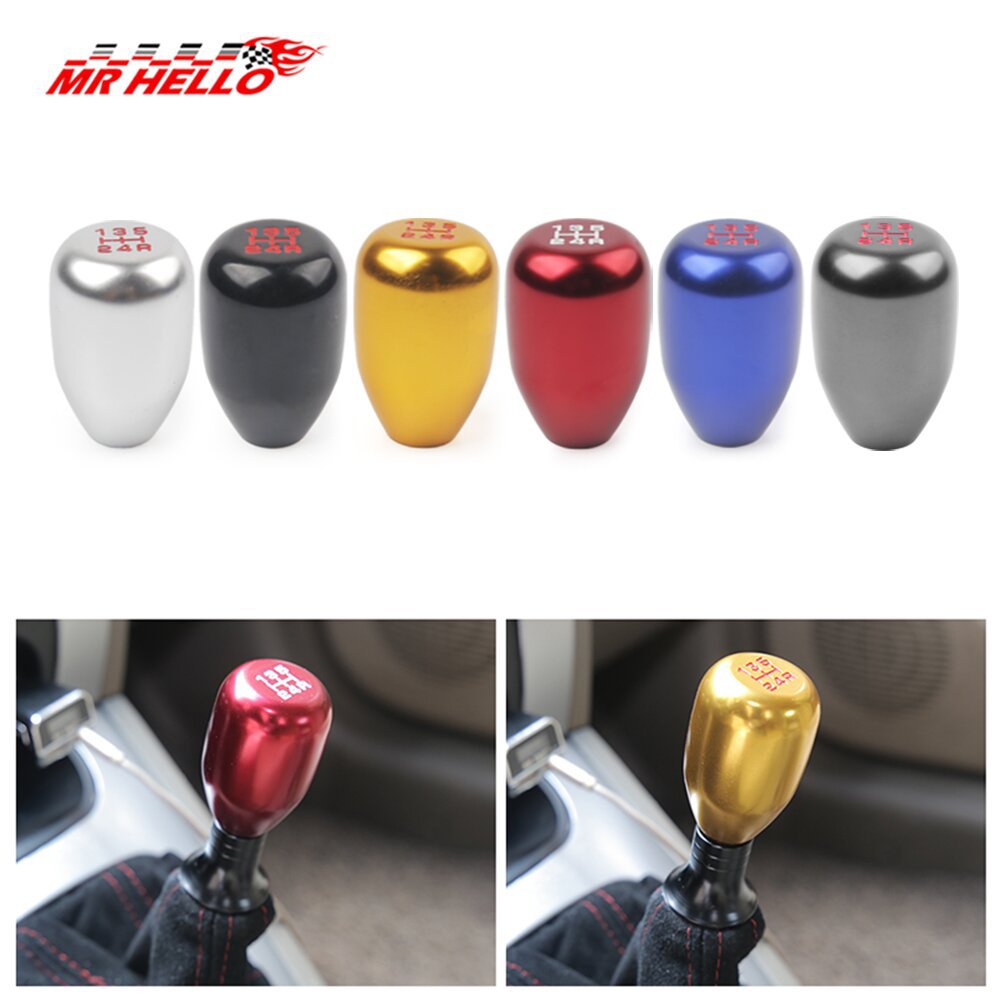 Tax-Included Car Modification Aluminum Alloy Gear Shift Knob with 5-Speed and 6-Speed Manual Gear Shift Handle Metal Gear Stick