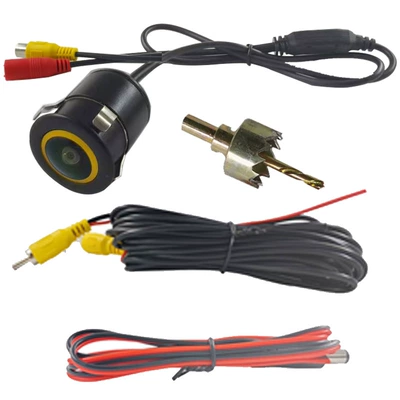 Fish-Eye Car Camera with 18.5 Hd Night Vision Reversing Image Ahd Car Reversing Camera (Vehicle camera) - 185-punch-complete-set