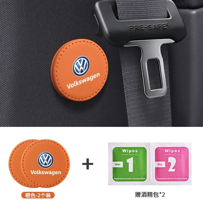 Other Automotive Safety Supplies: Tayron Seat Belt Fastener - 2-enlarged-magnetic-retainers-volkswagen-emma-orange