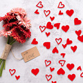 亚马逊热卖情人节红色爱心五彩纸屑 婚礼派对装饰用品抛洒纸屑
