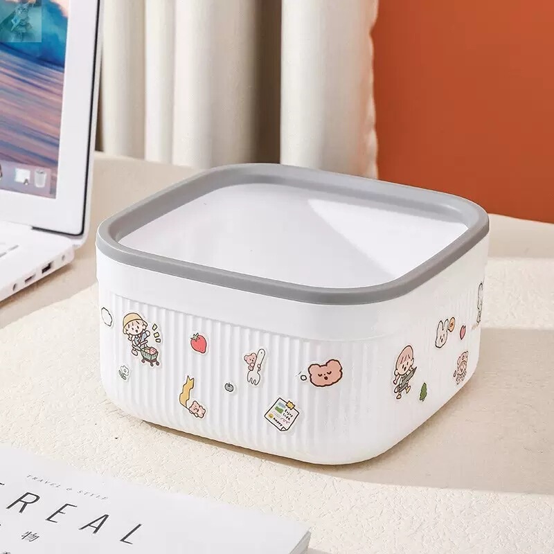Internet celebrity popular desktop trash can Creative simple household pressure ring without lid environmental protection square garbage living room paper basket box