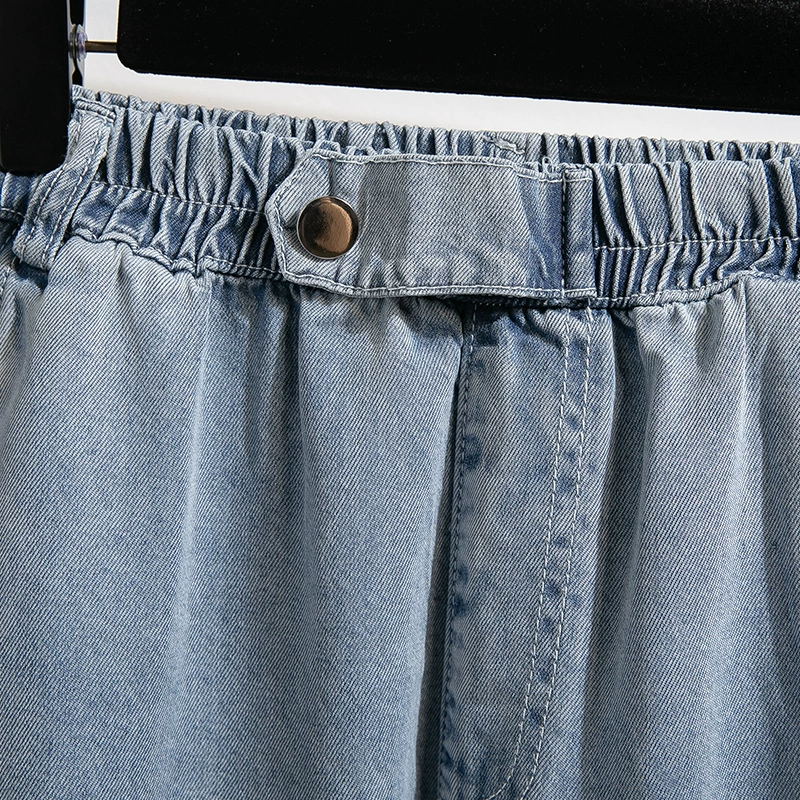 Denim ultra thin trousers, “Frozen”, plus size