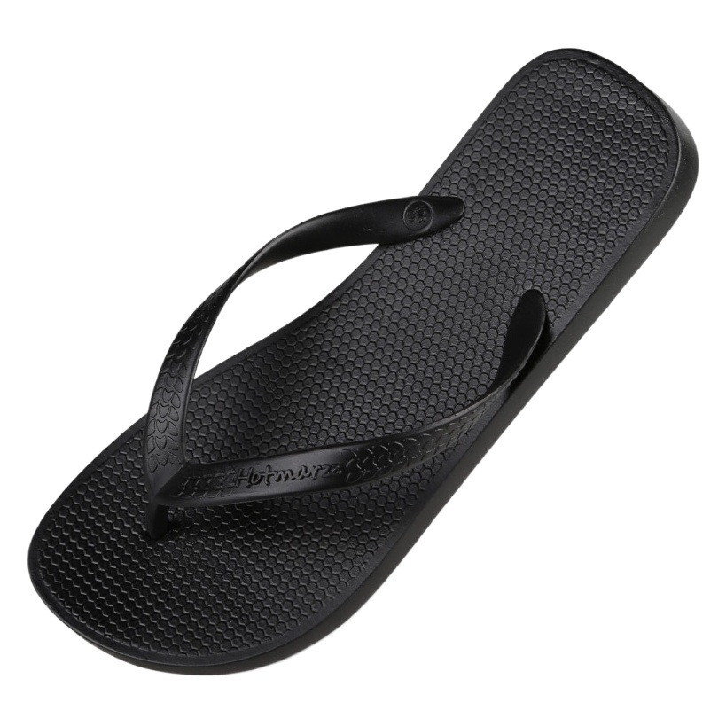 Hotmarzz Heima Solid Color New Men's Flip Flops Anti-slip Men's Slippers Summer Couple PVC Sandals and Slippers