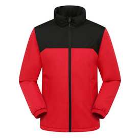 一体加厚羽绒棉冬季冲峰衣冬季棉服工作服印图印字logo冲峰衣