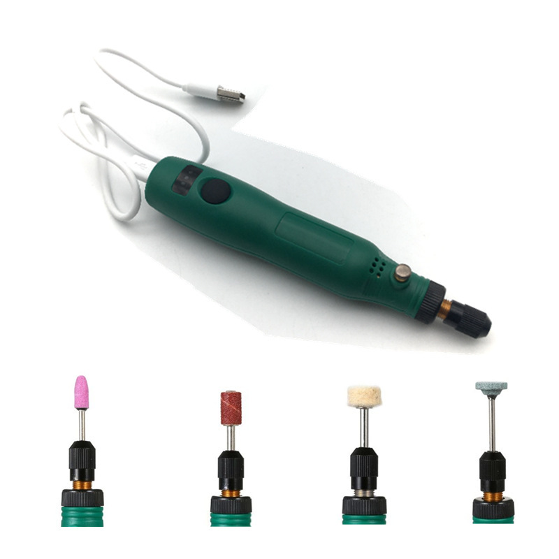 Amoladora de mano en miniatura amoladora eléctrica de carga máquina de pulir tallado melocotón núcleo pulido palabra máquina de pulir corte eléctrico pequeño taladro eléctrico