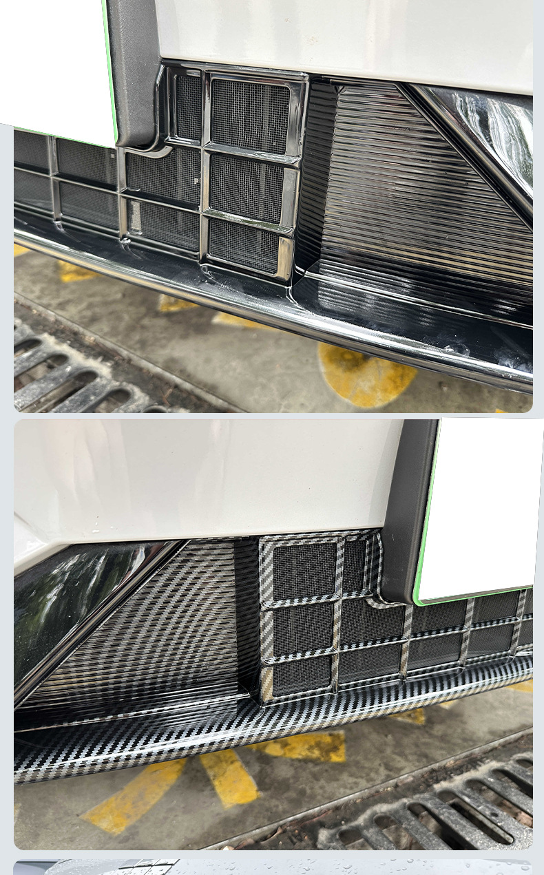 Special snap-on modification accessory for Geely Galaxy E8 insect-proof net, E5 front bumper grille radiator protection net cover