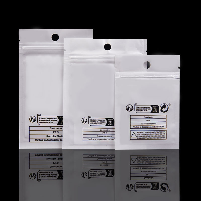 Cross-border France triman logo PP5 self-sealing bag warning transparent Temu self-sealing bag eco-friendly label packaging bag