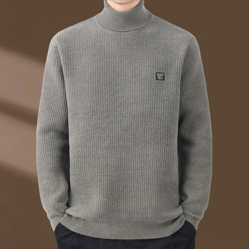 High-End Winter Integrated Fleece Thickened Turtleneck Sweater M8853 Base Layer Turn-Down Collar Knitwear Gold Coast 50525 High-End Winter Integrated Fleece Thickened Turtleneck Sweater M8853 Base Layer Turn-Down Collar Knitwear Gold Coast 50525