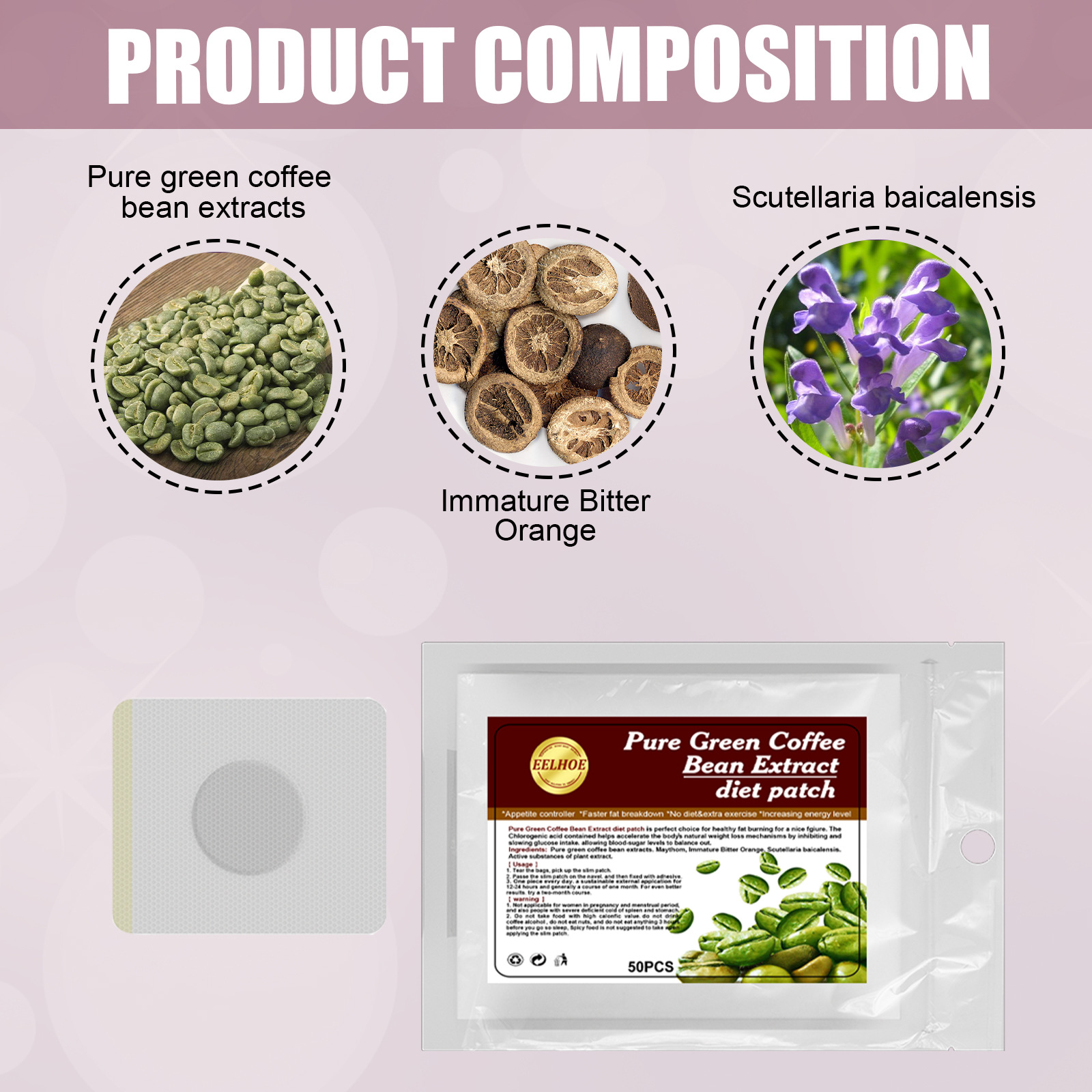 à base de plantes pour façonner le corps d'Eelhoe, amincir le gros ventre, resserrer les muscles des cuisses et rendre le n de la personne paresseuse_voghion.com