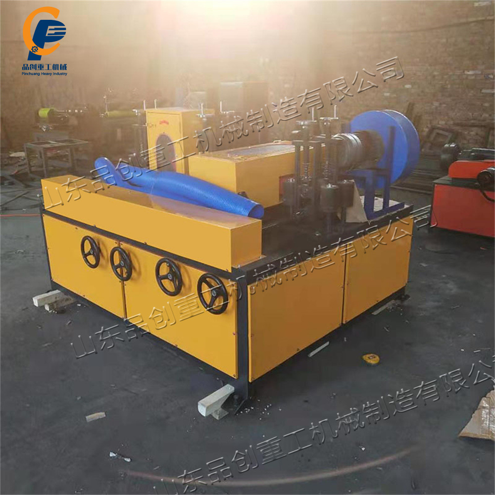 120型方管抛光机 矩形管抛光打磨拉丝机 带钢条表面除锈一体机