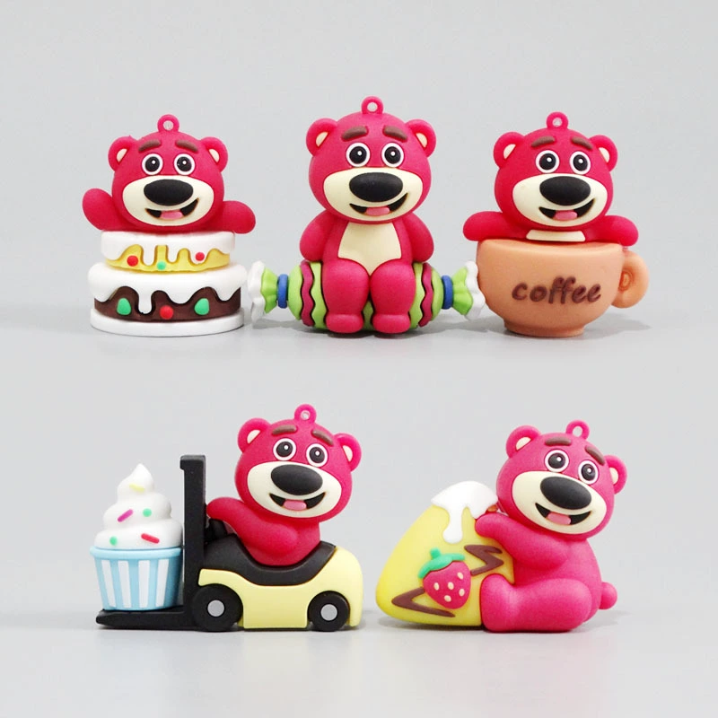Игрушечное мороженое Toy Story, клубника, медвежонок, пластиковая фигурка, декор для выпечки, подвеска-карусель