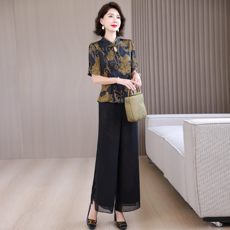2025 summer national style new middle-aged mother's clothing…