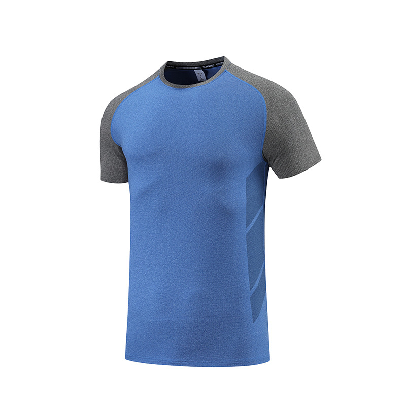 Verano 2022 ropa de secado rápido para hombre delgada seda de hielo manga corta correr transfronterizo cuello redondo Camiseta de fondo UA tipo imprimible B