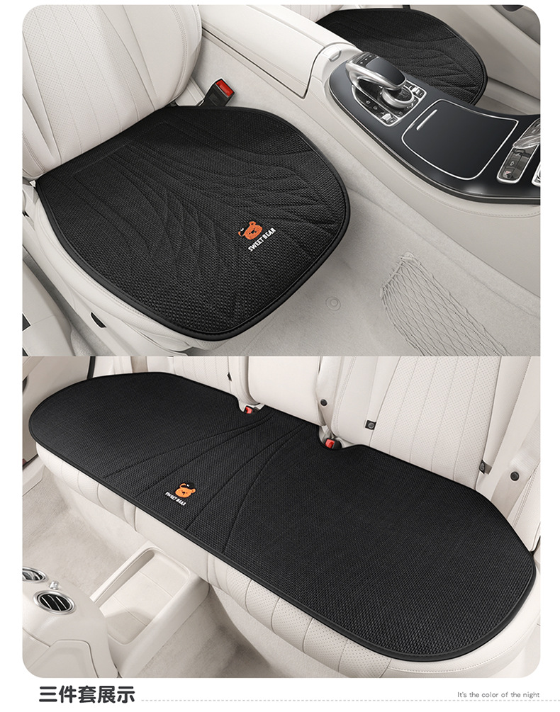Car Seat Cushion, Suitable for All Seasons, Light Luxury and High-End Feel, Single Driver's Seat Cushion Cover, Cartoon Design