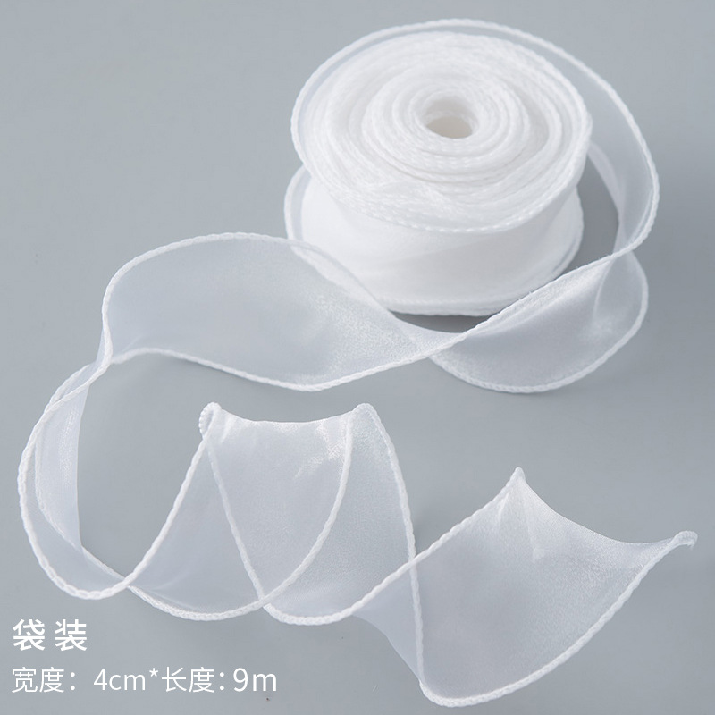 Cinta de embalaje de flores ramo de hilo mágico embalaje cinta de copia material de tienda de flores cinta al por mayor hilo de cola de pescado de color sólido