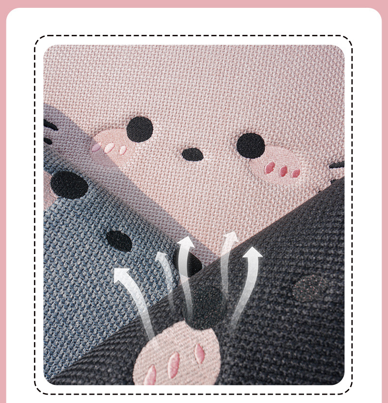 Linen Car Seat Cushion, Universal for All Seasons, Breathable Car Rear Seat Cushion, Stereo Cute Cat Cartoon, Cute Female Seat Cover