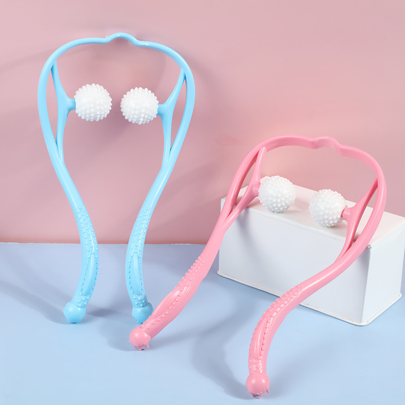 Manual hogar multiusos masajeador cervical portátil de mano amasamiento hombro y cuello dispositivo rodillo masaje cuello clip dispositivo