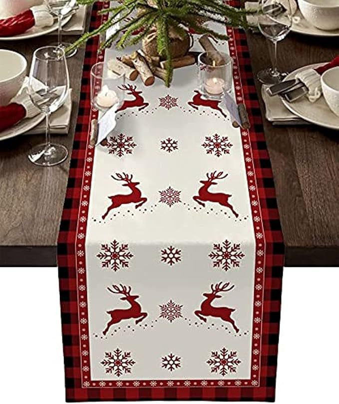 Camino de mesa de Amazon, decoración de mesa para fiestas en casa de estilo europeo y americano, mantel de estilo nórdico, decoración del hogar de lujo ligero