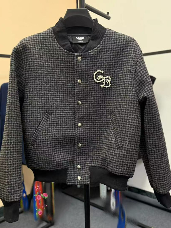 现货 GOODBRAND 轻奢时尚高级感小香风珍珠夹克外套 男女同款 黑|undefined
