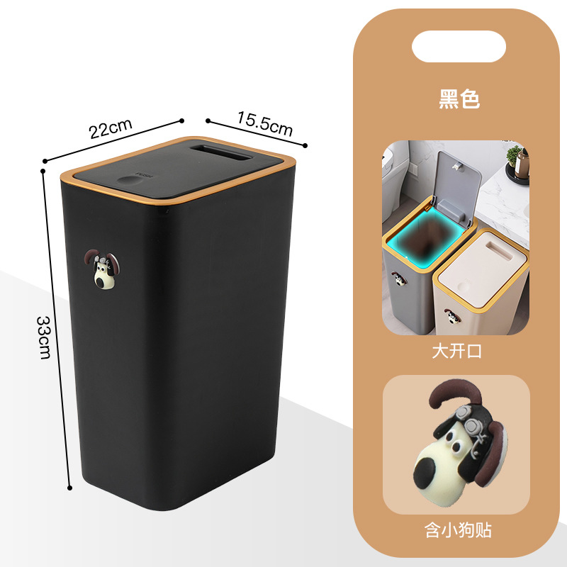 contenedor de basura especial de alto valor facial para inodoro doméstico tipo prensado con canasta de papel cubierta para cocina inodoro