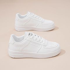 百搭小白鞋女2025春季新款厚底鞋女休闲鞋增高白色ins板鞋潮鞋女