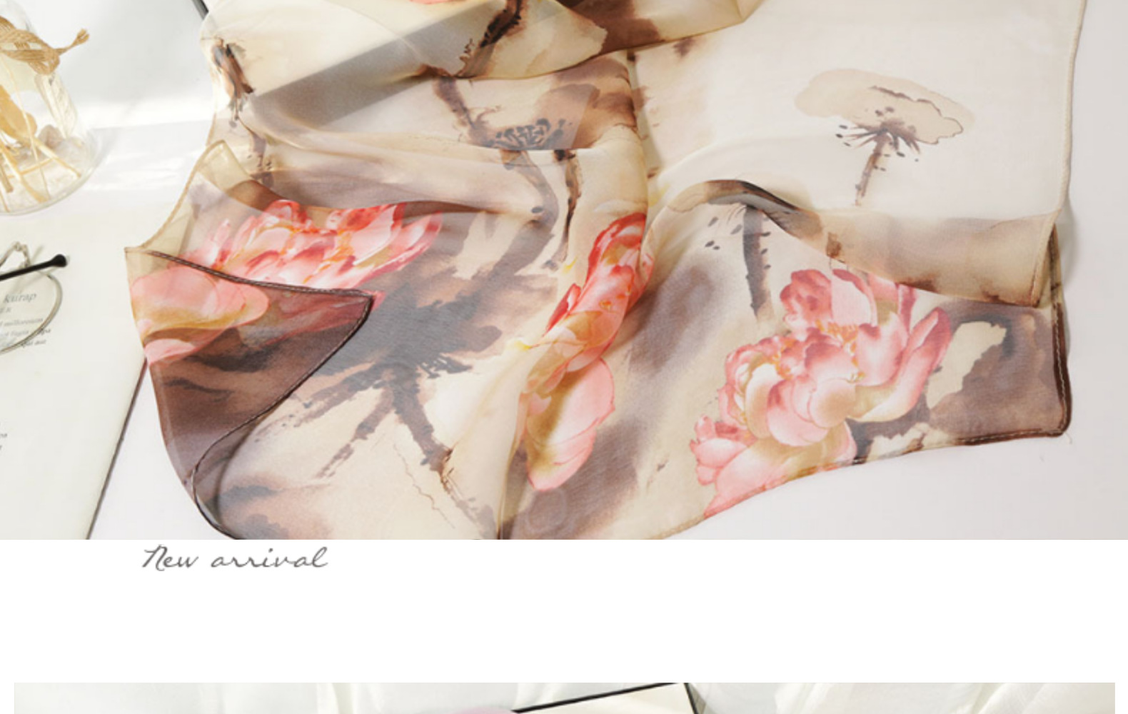 Women's Elegant Flower Georgette Silk Scarves display picture 4