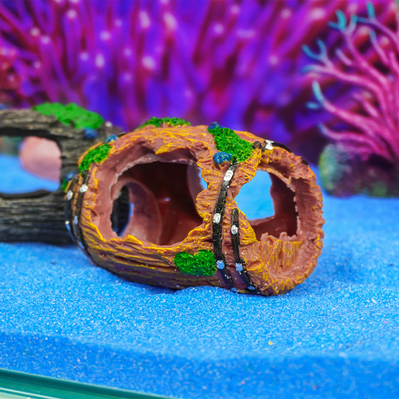 Nueva decoración de piedra de musgo de guijarros, pecera, acuario, decoración, paisajismo, barril de vino, barril de madera, caja de evitación de resina