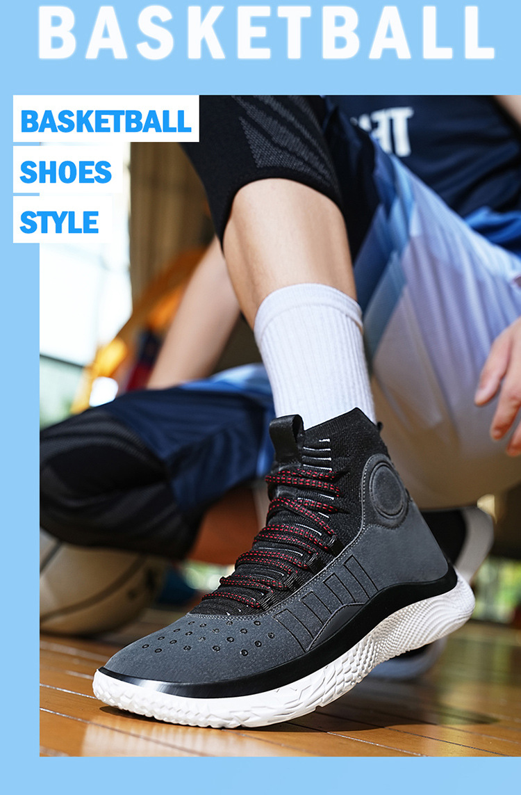 Zapatillas de baloncesto de diseño de moda para hombre, primavera y otoño, corte alto, suela suave, amortiguación, deportivas, botas prácticas para estudiantes, zapatillas para correr de moda._voghion.com