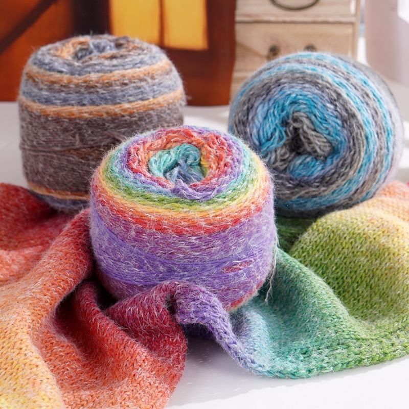 Rainbow woven crochet handmade