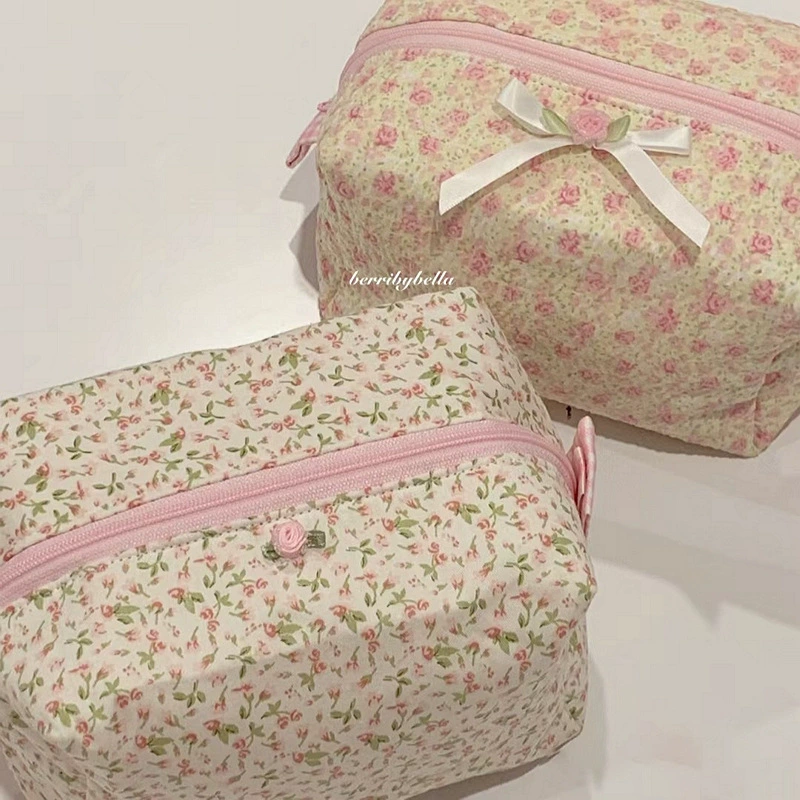 Кремовый милый фуксия косметичка, маленькая clutch-сумочка