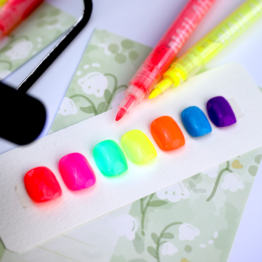 Guangna GN1306DIY marcador de uñas marcador de acrílico inodoro impermeable de secado rápido 3 traje 0,7 punta