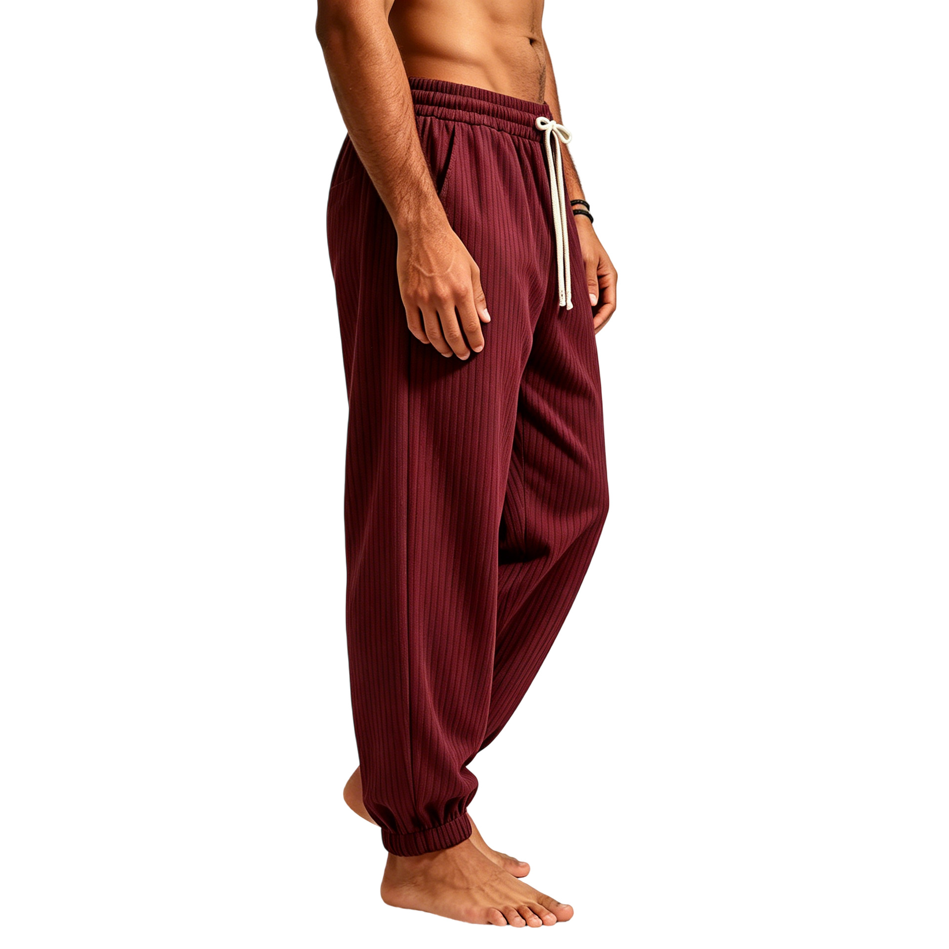 Men's Jogger Sweatpants Loose Fit Drawstring Athletic Trousers_voghion.com