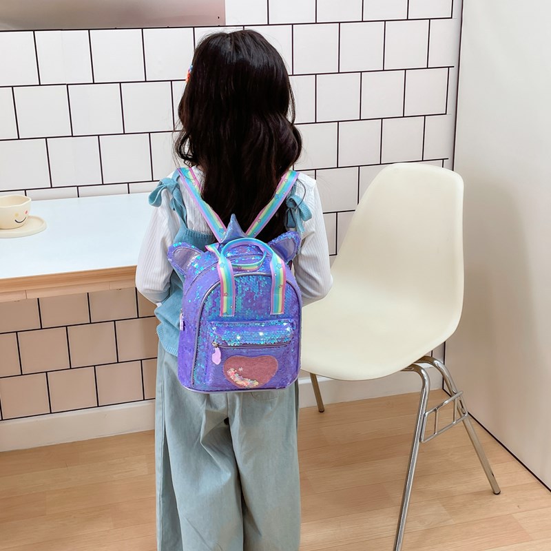 2025 nueva mochila infantil de moda esquinilla amor arena flotante mochila para niños y niñas mochila para niños jardín de infantes mochila pequeña