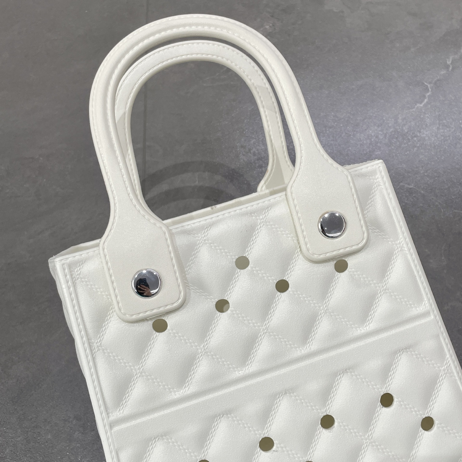 684g Weight Open Closure Type Top Handle Strap Type Square Bag Bags Type Street Occasion EVA Material Solid Color Pattern All Seasons Season Women's Gender Streetwear Style Square Shape Women's EVA Solid Color Streetwear Square Open Square Bag 4