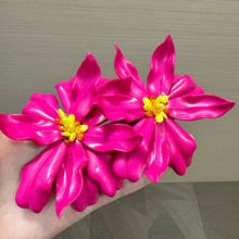 欧美风夸张独特串珠编织亚克力花朵耳钉女度假风仙气拍照显瘦新款